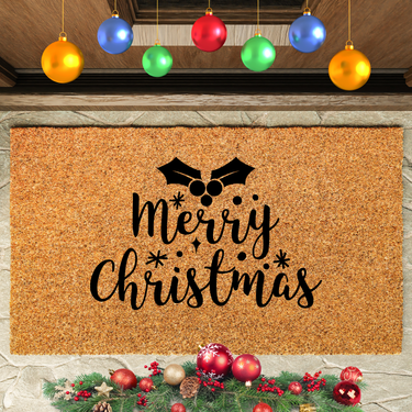 Merry Christmas Holy C Doormat - Unicorn Fart Productions